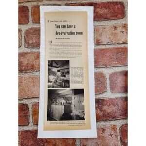 1950 "If You Have an Attic - You Can Have A Den-Rec Room"‎ Vtg Print Article